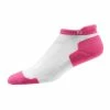 FootJoy Women's TechSof Tour Roll-Tab Sock -Golf Clubs Shop footjoy womens techsof tour roll tab sock white pink 01 80345.1633033104