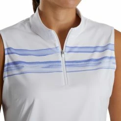 FootJoy Women's Watercolor Block Sleeveless Polo -Golf Clubs Shop footjoy womens watercolor block sleeveless polo white violet 04 69403.1676588732