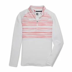 FootJoy Women's Watercolor Half-Zip Mid-Layer 25 FootJoy Women's Watercolor Half-Zip Mid-Layer -Golf Clubs Shop footjoy womens watercolor half zip mid layer white 01 69908.1676597573