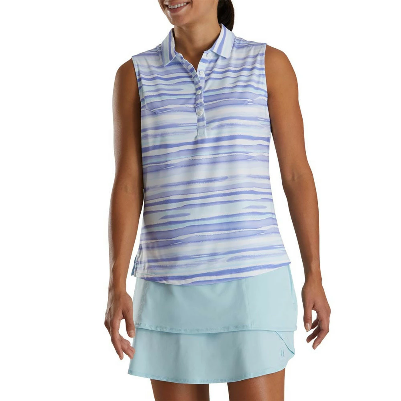 FootJoy Women's Watercolor Sleeveless Polo 5 FootJoy Women's Watercolor Sleeveless Polo - Image 5