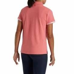 FootJoy Women's Watercolor Trim Polo -Golf Clubs Shop footjoy womens watercolor trim polo bright coral 03 49137.1676582401