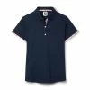 FootJoy Women's Watercolor Trim Polo -Golf Clubs Shop footjoy womens watercolor trim polo navy 01 18444.1676589205
