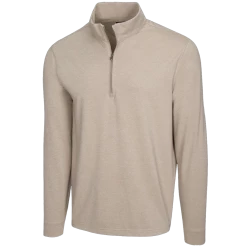 Greg Norman Heathered 1/4 Zip Mock -Golf Clubs Shop greg norman heathered 1 4 zip mock bamboo heather 01 14060.1632774997