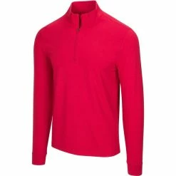 Greg Norman Heathered 1/4 Zip Mock -Golf Clubs Shop greg norman heathered 1 4 zip mock british red heather 01 25359.1632774996