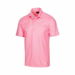 Greg Norman ML75 Microlux Iron Print Polo -Golf Clubs Shop greg norman ml75 microlux iron print polo cool coral 01 98000.1644349993