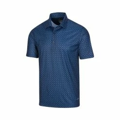 Greg Norman ML75 Microlux Iron Print Polo -Golf Clubs Shop greg norman ml75 microlux iron print polo navy 01 99460.1644349993