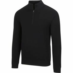 Greg Norman Performance Blend Lined 1/4 Zip Wind Sweater 5 Greg Norman Performance Blend Lined 1/4 Zip Wind Sweater -Golf Clubs Shop greg norman performance blend lined 1 4 zip wind sweater black 01 88144.1659043397