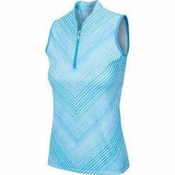 Greg Norman Women's 2Below Sleeveless Polo -Golf Clubs Shop greg norman womens 2below sleeveless polo riviera blue 01 72288.1659042479