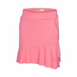 Greg Norman Women's Crossover Flounce Pull-On Skort -Golf Clubs Shop greg norman womens crossover flounce pull on skort coral guava 01 45117.1644351740