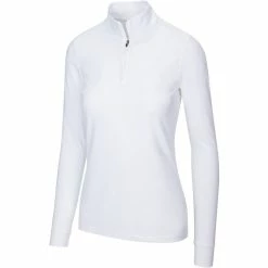 Greg Norman Women's Peached Heather 1/4 Zip -Golf Clubs Shop greg norman womens peached heather 1 4 zip white 01 1 49475.1633111169