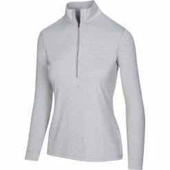 Greg Norman Women's Utility 1/2 Zip Mock -Golf Clubs Shop greg norman womens utility 1 2 zip mock shark grey heather 01 21378.1671482557