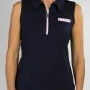 Jofit Sleeveless Pocket Polo - Midnight -Golf Clubs Shop jofit sleeveless pocket polo midnight midnight 01 46527.1633543957