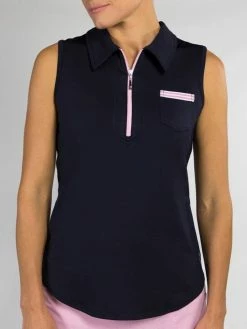 Jofit Sleeveless Pocket Polo - Midnight