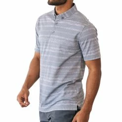 Linksoul Batik Stripe Oxford Polo -Golf Clubs Shop linksoul batik stripe oxford polo soft sky 04 54305.1676591432