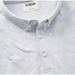 Linksoul Brushstroke Print Anza Polo -Golf Clubs Shop linksoul brushstroke print anza polo soft sky heather 02 71845.1646669005