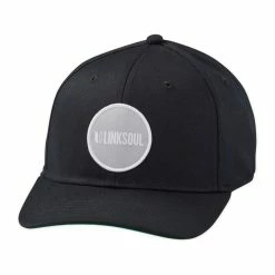 Linksoul Grey Patch Hat -Golf Clubs Shop linksoul grey patch hat black 01 34189.1632943270
