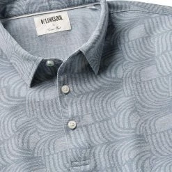 Linksoul Wave Print Oxford Polo -Golf Clubs Shop linksoul wave print oxford polo river 02 10041.1676595275