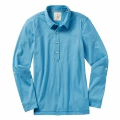Linksoul Women's Roll Up Long Sleeve Polo -Golf Clubs Shop linksoul womens roll up long sleeve polo fountain 01 68339.1633458543