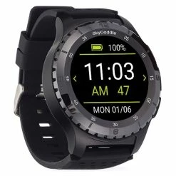SkyCaddie LX5C GPS Smart Golf Watch -Golf Clubs Shop lx5c front left angle digitalclock 01