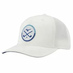 Mizuno Crossed Clubs Meshback Hat -Golf Clubs Shop mizuno crossed clubs meshback hat white 01 79604.1673904183