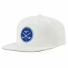 Mizuno Crossed Clubs Snapback Hat -Golf Clubs Shop mizuno crossed clubs snapback hat white 01 98326.1673905729