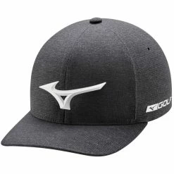 Mizuno Tour Delta Fitted Hat -Golf Clubs Shop mizuno tour delta fitted hat heathered charcoal 01 58365.1636983918