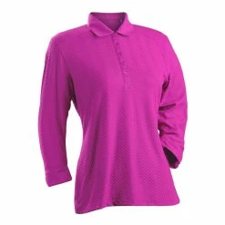 Nancy Lopez Grace 3/4 Sleeve Polo -Golf Clubs Shop nancy lopez grace 3 4 sleeve polo hot pink 01 70307.1633541344