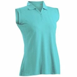 Nancy Lopez Grace Sleeveless Polo -Golf Clubs Shop nancy lopez grace sleeveless polo aqua 01 73180.1633541705