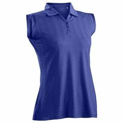 Nancy Lopez Grace Sleeveless Polo -Golf Clubs Shop nancy lopez grace sleeveless polo indigo 01 24490.1633541706