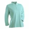 Nancy Lopez Luster 3/4 Sleeve Polo -Golf Clubs Shop nancy lopez luster 3 4 sleeve polo aqua 01 96618.1633540841