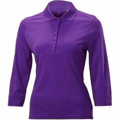 Nancy Lopez Luster 3/4 Sleeve Polo 13 Nancy Lopez Luster 3/4 Sleeve Polo -Golf Clubs Shop nancy lopez luster 3 4 sleeve polo grape 01 40906.1633540841
