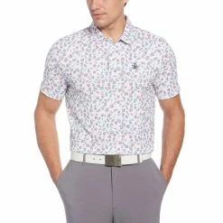 Original Penguin Whimsical Tropical Print Polo -Golf Clubs Shop original penguin whimsical tropical print polo bright white 01 96522.1652883632