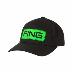 Ping Junior Tour Hat -Golf Clubs Shop ping junior tour hat black electric green 01 86876.1662670126
