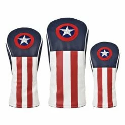 PRG Originals 'Captain USA' Golf Driver Headcover 3 PRG Originals 'Captain USA' Golf Driver Headcover -Golf Clubs Shop prg captain usa headcovers group