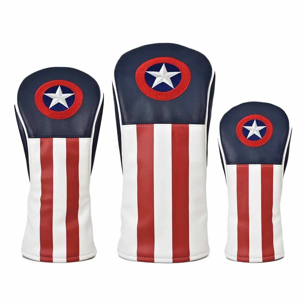 PRG Originals 'Captain USA' Golf Driver Headcover 2 PRG Originals 'Captain USA' Golf Driver Headcover - Image 2