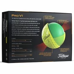 Titleist Pro V1 2023 Yellow Golf Balls 5 Titleist Pro V1 2023 Yellow Golf Balls -Golf Clubs Shop prov1 yellow packaging back