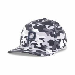Puma Camo Pattern P Snapback Hat -Golf Clubs Shop puma camo pattern p snapback hat navy blazer high rise 01 89345.1662670407