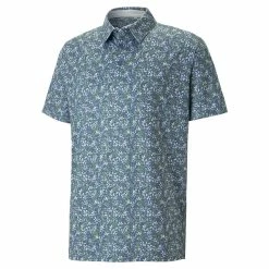 Puma Mattr Florals Polo -Golf Clubs Shop puma mattr florals polo evening sky dusty green 01 27451.1678825379