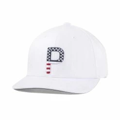 Puma Pars & Stripes P Snapback Hat 11 Puma Pars & Stripes P Snapback Hat -Golf Clubs Shop puma pars and stripes p snapback hat white 01 17002.1645027105
