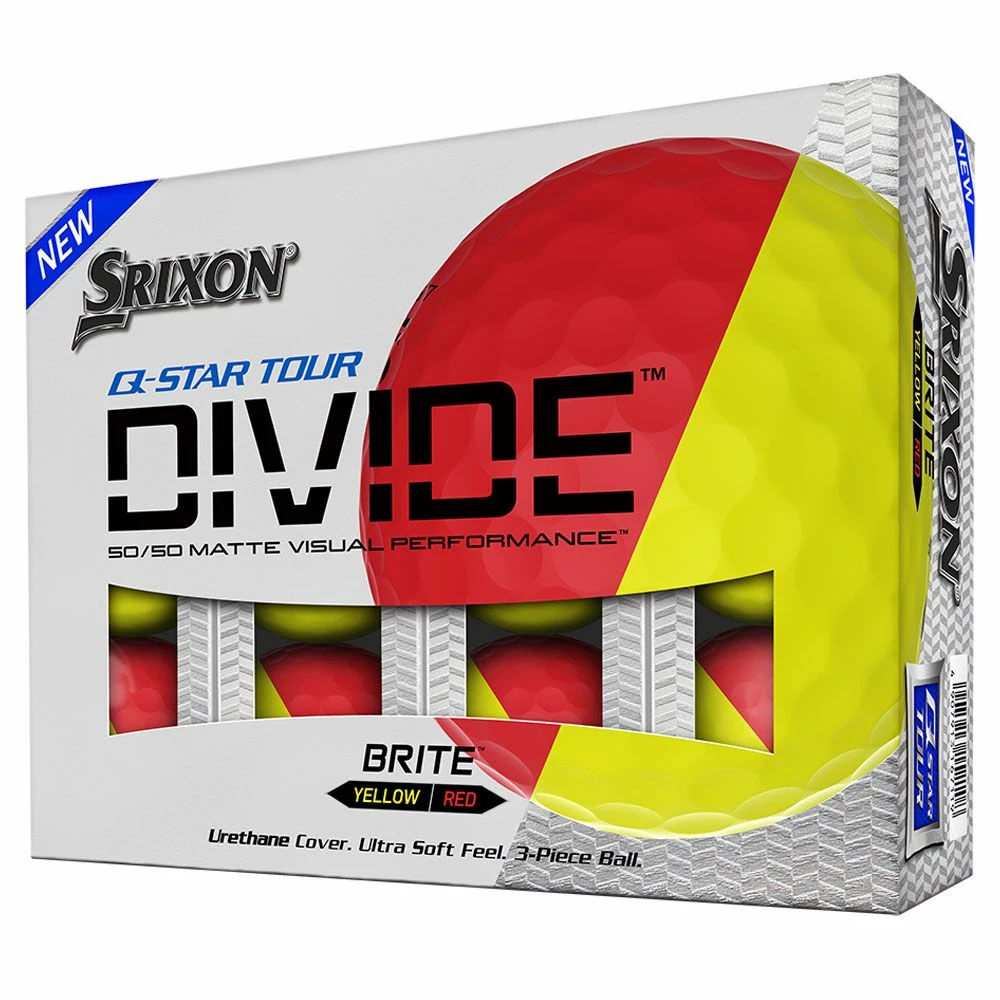 Srixon Q-Star Tour Divide Red Golf Balls 1 Srixon Q-Star Tour Divide Red Golf Balls