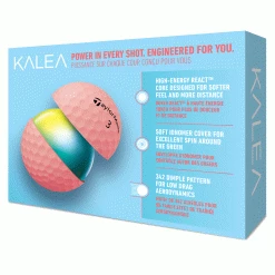 TaylorMade Kalea 2022 Matte Peach Ladies Golf Balls -Golf Clubs Shop taylormade kalea peach golf balls packaging 2022 back