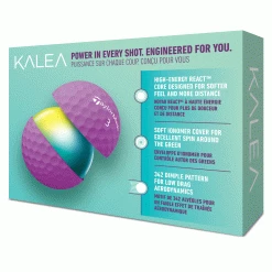 TaylorMade Kalea 2022 Matte Purple Ladies Golf Balls -Golf Clubs Shop taylormade kalea purple golf ball 2022 packaging back