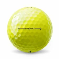 Titleist Pro V1 Yellow Golf Balls -Golf Clubs Shop titleist 2021 pro v1 yellow golf ball sidestamp