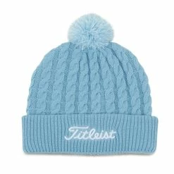 Titleist Cable Knit Pom Pom Beanie -Golf Clubs Shop titleist cable knit pom pom beanie sky white 01 23458.1636747906