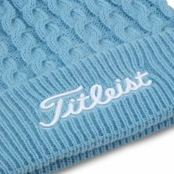 Titleist Cable Knit Pom Pom Beanie -Golf Clubs Shop titleist cable knit pom pom beanie sky white 03 46176.1636747907
