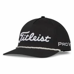 Titleist Tour Rope Hat -Golf Clubs Shop titleist tour rope hat black white 01 86697.1676586414
