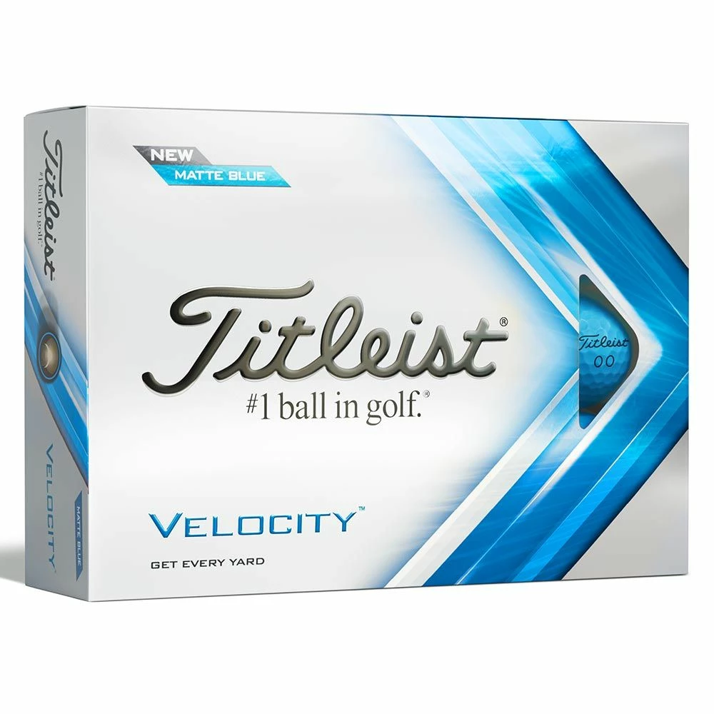 Titleist Velocity 2022 Matte Blue Golf Balls 1 Titleist Velocity 2022 Matte Blue Golf Balls