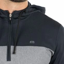 Travis Mathew Lantern Light Quarter Zip Hoodie -Golf Clubs Shop travis mathew lantern light quarter zip hoodie black 04 56124.1671651124