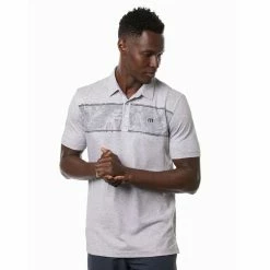 Travis Mathew Make Camp Polo -Golf Clubs Shop travis mathew make camp polo heather light grey 01 20732.1676590131